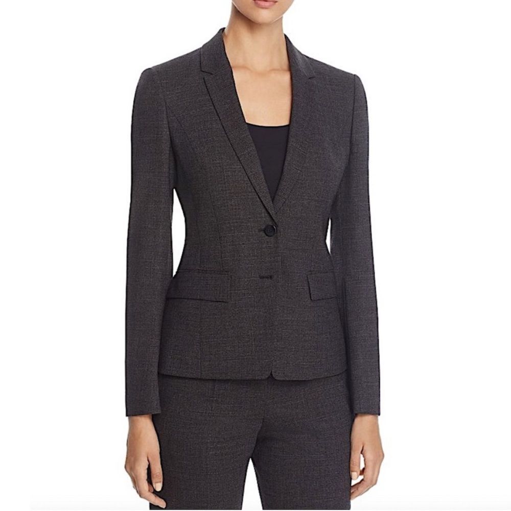 Hugo Boss Jewisa Two Button Tailored Jacket Size 6 Retail $695